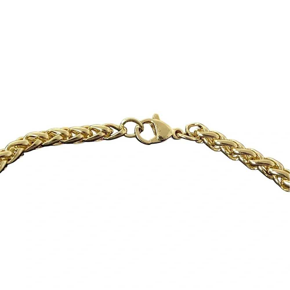 Classic 22 inch 4mm 18k Gold Plated Wheat Chain Necklace - Gold